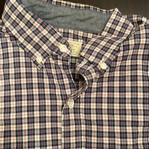 Mens J Crew L (16-16 1/2) plaid shirt